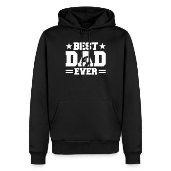 Meilleur père de tous les temps - Sweat à capuche Premium bio Homme - noir - Devant - Nico (187cm)