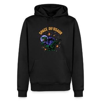 Dinosaures de l’espace Fans de météorites d’exploration spatiale - Sweat à capuche Premium bio Homme - noir - Devant - Nico (187cm)