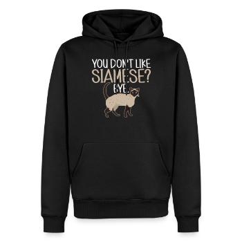 Siamesische Katze Geschenke - Männer Premium Bio Hoodie - Schwarz - Vorne - Nico (187cm)