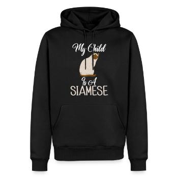 Siamesische Katze Geschenke - Männer Premium Bio Hoodie - Schwarz - Vorne - Nico (187cm)