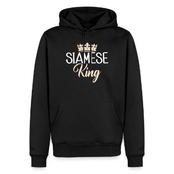 Siamesische Katze Geschenke - Männer Premium Bio Hoodie - Schwarz - Vorne - Nico (187cm)
