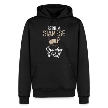 Siamesische Katze Geschenke - Männer Premium Bio Hoodie - Schwarz - Vorne - Nico (187cm)