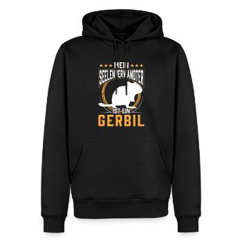 Rennmaus ist mein Seelenverwandter Rennratte - Männer Premium Bio Hoodie - Schwarz - Vorne - Nico (187cm)