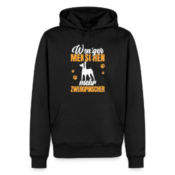 Mehr Zwergpinscher Rehpinscher Pinscher - Männer Premium Bio Hoodie - Schwarz - Vorne - Nico (187cm)