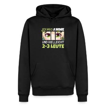 Sarkastisches Kawaii Statement für Manga-Liebhaber - Männer Premium Bio Hoodie - Schwarz - Vorne - Nico (187cm)