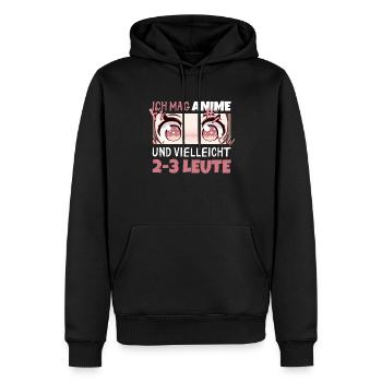 Sarkastisches Kawaii Statement für Manga-Liebhaber - Männer Premium Bio Hoodie - Schwarz - Vorne - Nico (187cm)