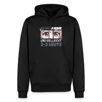 Sarkastisches Kawaii Statement für Manga-Liebhaber - Männer Premium Bio Hoodie - Schwarz - Vorne - Nico (187cm)