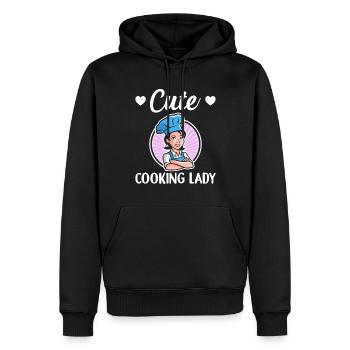Cute Cooking Lady Cute Lady Cooking Chefs Restaura - Männer Premium Bio Hoodie - Schwarz - Vorne - Nico (187cm)