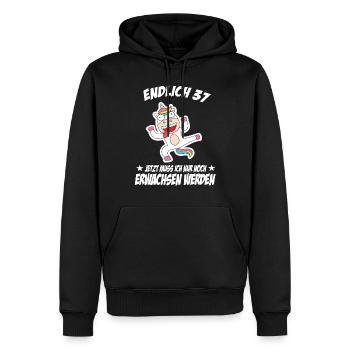37 Geburtstag Positive Sprüche Zum 37 geburtstag - Männer Premium Bio Hoodie - Schwarz - Vorne - Nico (187cm)