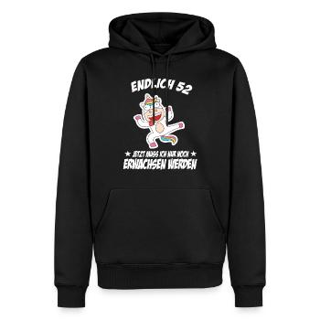 52 Geburtstag Positive Sprüche Zum 52 geburtstag - Männer Premium Bio Hoodie - Schwarz - Vorne - Nico (187cm)