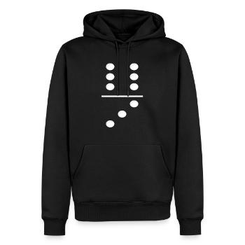 Domino Game Tile 6-3 - Lustiges Gruppenkostüm - Männer Premium Bio Hoodie - Schwarz - Vorne - Nico (187cm)