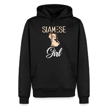 Siamesische Katze Geschenke - Männer Premium Bio Hoodie - Schwarz - Vorne - Nico (187cm)