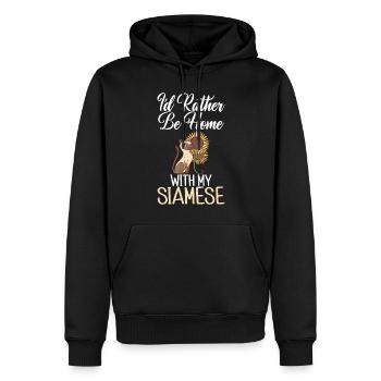 Siamesische Katze Geschenke - Männer Premium Bio Hoodie - Schwarz - Vorne - Nico (187cm)