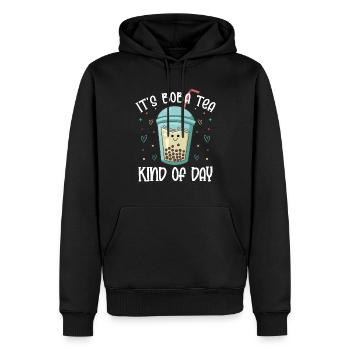 C’est Boba Tea Style of the Day Bubble Tea Lover Lover - Sweat à capuche Premium bio Homme - noir - Devant - Nico (187cm)