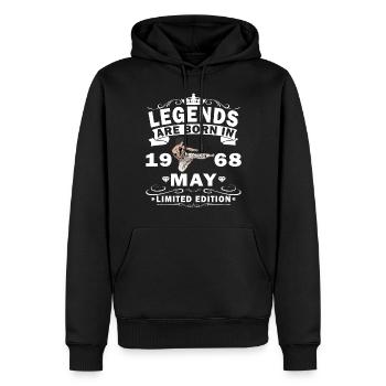 Karate Kämpfer Fighter Geburtstag Mai 1968 MMA - Männer Premium Bio Hoodie - Schwarz - Vorne - Nico (187cm)