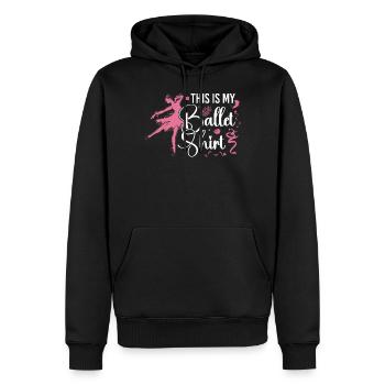 Ballet Danseuse Danse Ballerine - Sweat à capuche Premium bio Homme - noir - Devant - Nico (187cm)