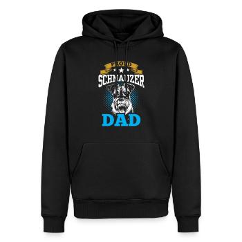Stolzer Schnauzer Papa Haustier Hund Schnauzers - Männer Premium Bio Hoodie - Schwarz - Vorne - Nico (187cm)