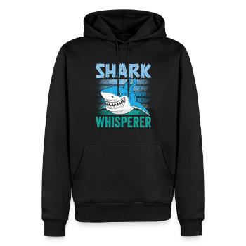 Haiflüsterer Hai Flüsterer Haifisch Haie Haizahn - Männer Premium Bio Hoodie - Schwarz - Vorne - Nico (187cm)