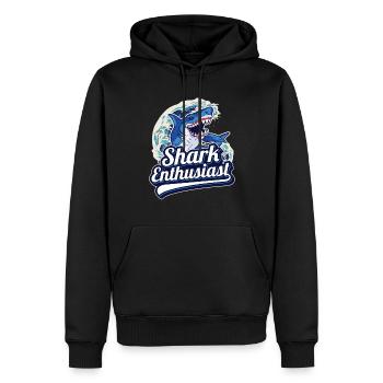 Hai Enthusiast Haifisch Haitauchen Haie Haizahn - Männer Premium Bio Hoodie - Schwarz - Vorne - Nico (187cm)