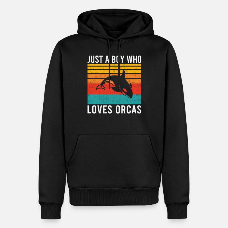 Orca Wal Geschenke - Männer Premium Bio Hoodie - Schwarz