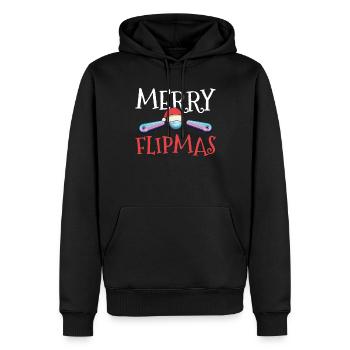 Klassisches Flipper-weihnachtsdesign Für - Sweat à capuche Premium bio Homme - noir - Devant - Nico (187cm)
