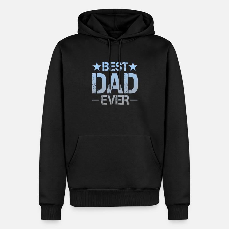 Bester Vater - Männer Premium Bio Hoodie - Schwarz
