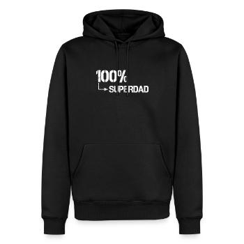 100 Prozent Superdad - Männer Premium Bio Hoodie - Schwarz - Vorne - Nico (187cm)