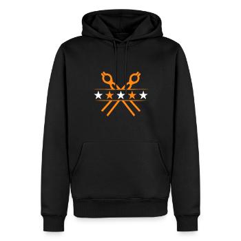 Marteau Forge Blacksmith Tool Pinces Fer - Sweat à capuche Premium bio Homme - noir - Devant - Nico (187cm)