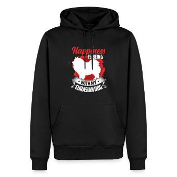 Eurasier macht glücklich Spitz Eurasian Dog - Männer Premium Bio Hoodie - Schwarz - Vorne - Nico (187cm)