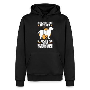 Brauche nur meinen Hannoverscher Schweißhund - Männer Premium Bio Hoodie - Schwarz - Vorne - Nico (187cm)