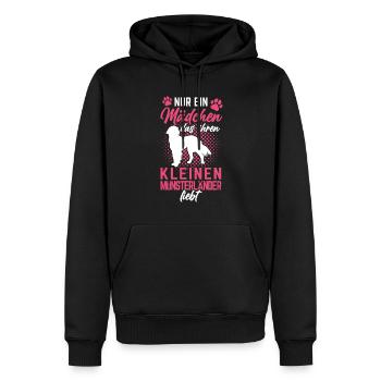 Nur ein Mädchen das Kleiner Münsterländer liebt - Männer Premium Bio Hoodie - Schwarz - Vorne - Nico (187cm)