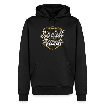 Social Work Profession Social Worker Social Work - Men’s Premium Organic Hoodie - black - Front - Nico (187cm)