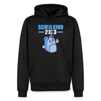 Schulkind 2023 Schulbeginn Einschulung - Männer Premium Bio Hoodie - Schwarz - Vorne - Nico (187cm)
