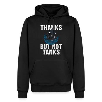 Cadeaux de baleines orques - Sweat à capuche Premium bio Homme - noir - Devant - Nico (187cm)