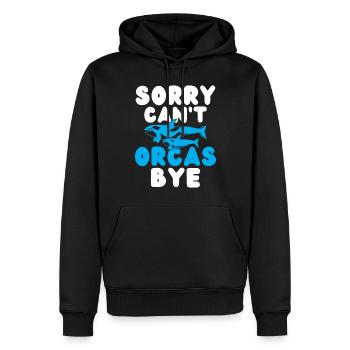 Cadeaux de baleines orques - Sweat à capuche Premium bio Homme - noir - Devant - Nico (187cm)
