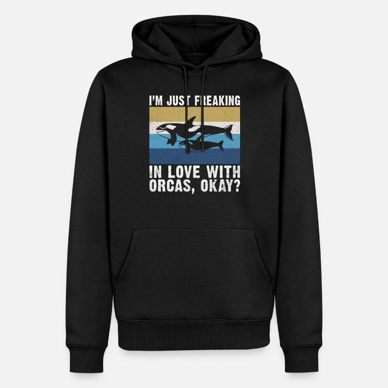 Orca Wal Geschenke - Männer Premium Bio Hoodie - Schwarz