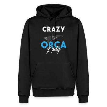 Orca Wal Geschenke - Männer Premium Bio Hoodie - Schwarz - Vorne - Nico (187cm)