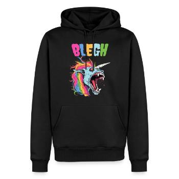 Live Laugh Blegh Blehgssed Heavy Metal Einhorn - Männer Premium Bio Hoodie - Schwarz - Vorne - Nico (187cm)