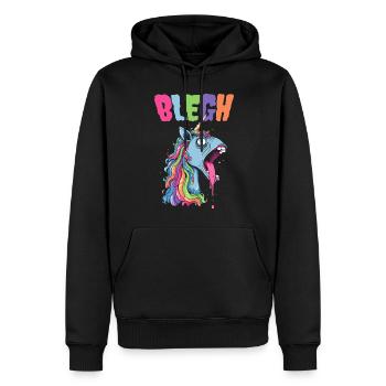 Live Laugh Blegh Blehgssed Heavy Metal Einhorn - Männer Premium Bio Hoodie - Schwarz - Vorne - Nico (187cm)