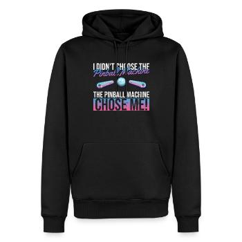 Flipperautomaten-sammler-design Für Klassischen - Sweat à capuche Premium bio Homme - noir - Devant - Nico (187cm)