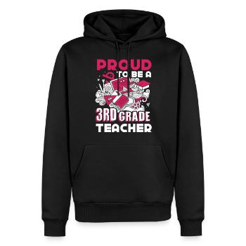 3rd Grade Teacher Proud To Be A 3rd Grade Teacher - Men’s Premium Organic Hoodie - black - Front - Nico (187cm)