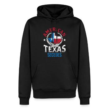 Les Américains jusqu’à la sécession des Texans du Texas - Sweat à capuche Premium bio Homme - noir - Devant - Nico (187cm)