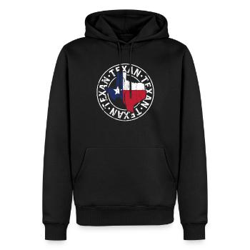 Texaner Sprüche Texas Stolz Texanisch - Männer Premium Bio Hoodie - Schwarz - Vorne - Nico (187cm)