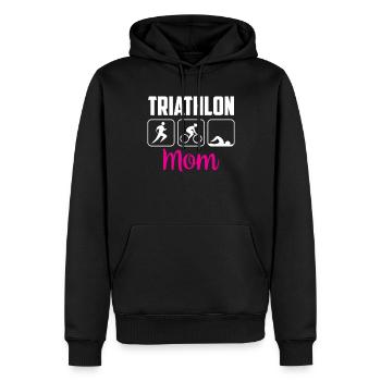 Triathlon Mama Triathlons Triathlète Triathlète - Sweat à capuche Premium bio Homme - noir - Devant - Nico (187cm)