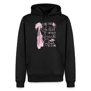 Ballet Danseuse Danse Ballerine - Sweat à capuche Premium bio Homme - noir - Devant - Nico (187cm)