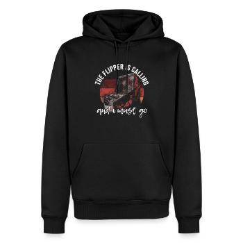 Flipper-arcade-spieldesign Für Flipperspieler - Sweat à capuche Premium bio Homme - noir - Devant - Nico (187cm)