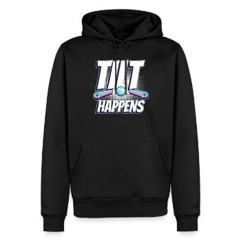 Spiel-flipping-machine-design Für - Sweat à capuche Premium bio Homme - noir - Devant - Nico (187cm)
