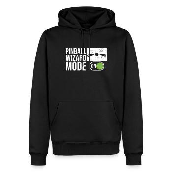 Flipper-flipping-machine-design Für - Sweat à capuche Premium bio Homme - noir - Devant - Nico (187cm)