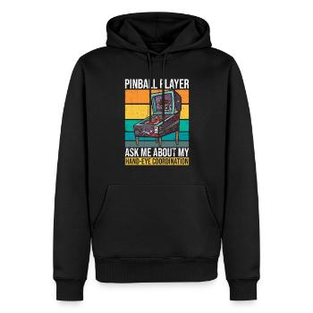 Retro-flipper-spiel-design Für - Sweat à capuche Premium bio Homme - noir - Devant - Nico (187cm)