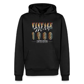 1988 Mai 1988 Jubilé Mai 1988 Mai - Sweat à capuche Premium bio Homme - noir - Devant - Nico (187cm)